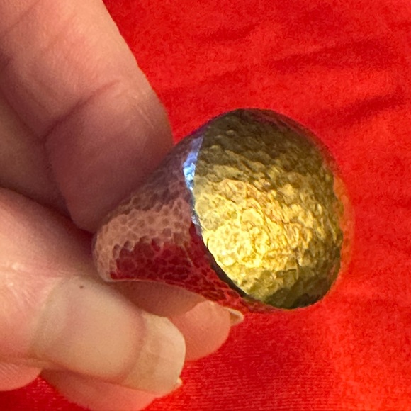 WOW POSHMARK - Authentic GURHAN 18K & Sterling Silver Hammered Supermodel Ring - Picture 6 of 16